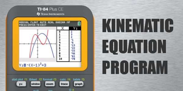 kinematic formula program